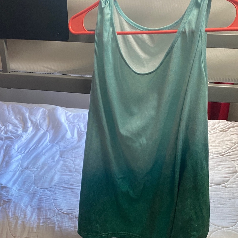 SHEIN Green Ombre Tank Top
